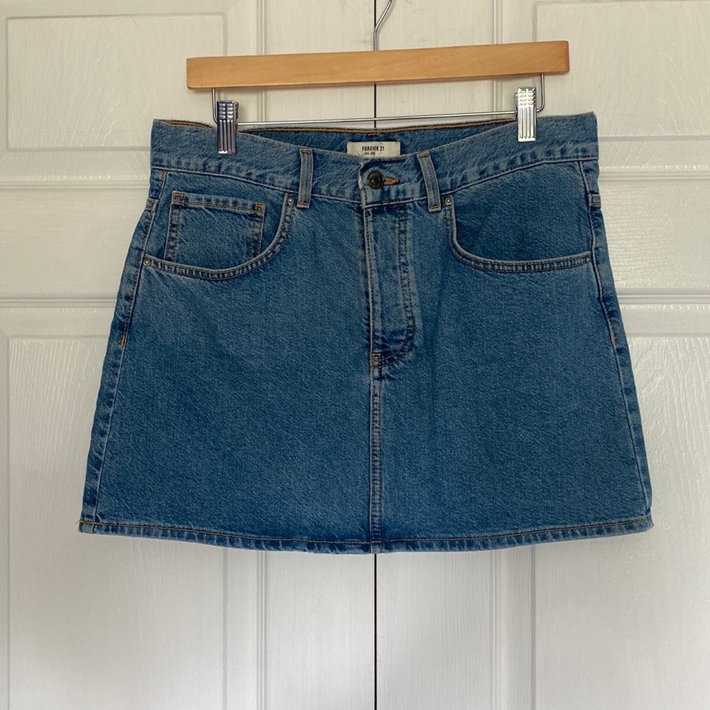 Forever 21 Blue Denim Jean Skirt